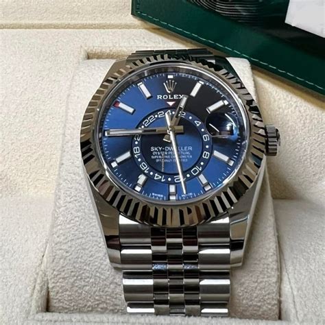 rolex stainless steel sky dweller for sale|rolex sky dweller blue 2022.